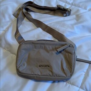 Athleta Women’s  Taupe Belt Bag with Adjustable Strap